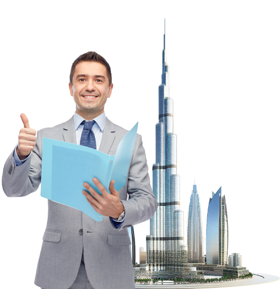Finance Men And Burj Khalifa Building